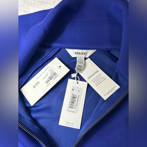 NWT SPANX AirEssentials Half Zip Sweatshirt Deep Azure Evereve M - Picture 6 of 11